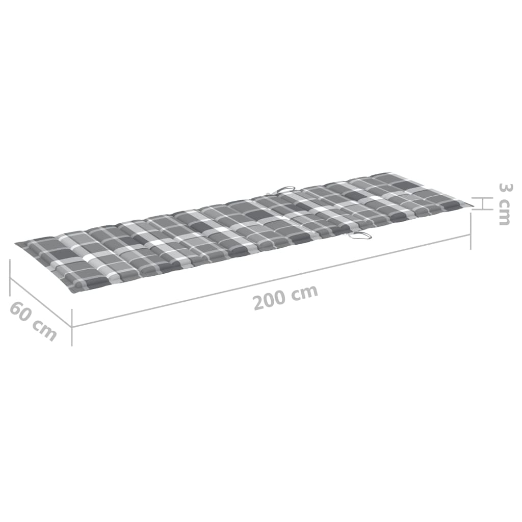 Ligbed 2-persoons met kussens massief acaciahout grijs is nu te koop bij PeponiXL, paradijselijk wonen!