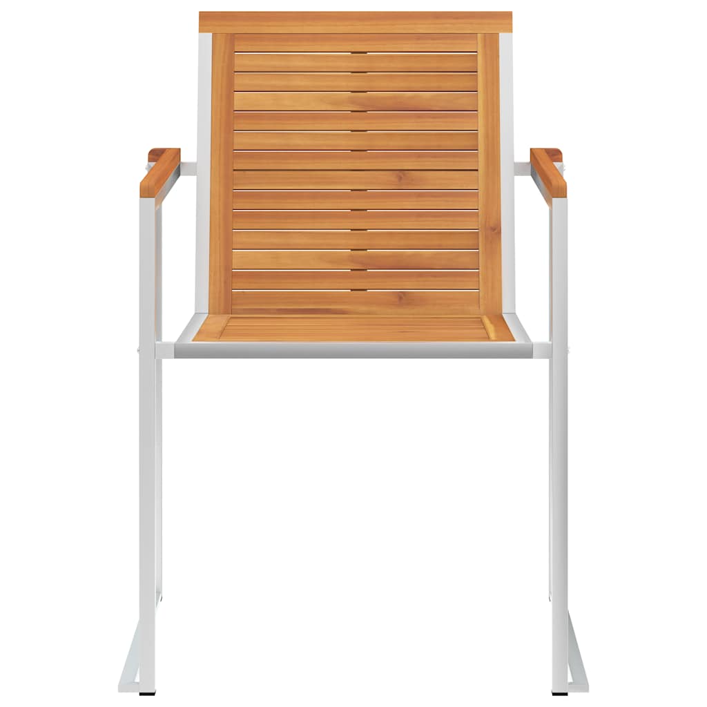 Tuinstoelen 2 st met kussens massief acaciahout en staal is nu te koop bij PeponiXL, paradijselijk wonen!