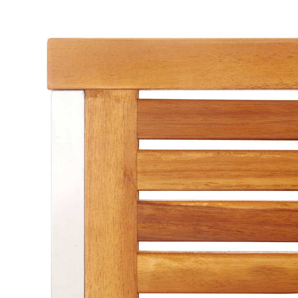 Tuinstoelen 2 st met kussens massief acaciahout en staal is nu te koop bij PeponiXL, paradijselijk wonen!