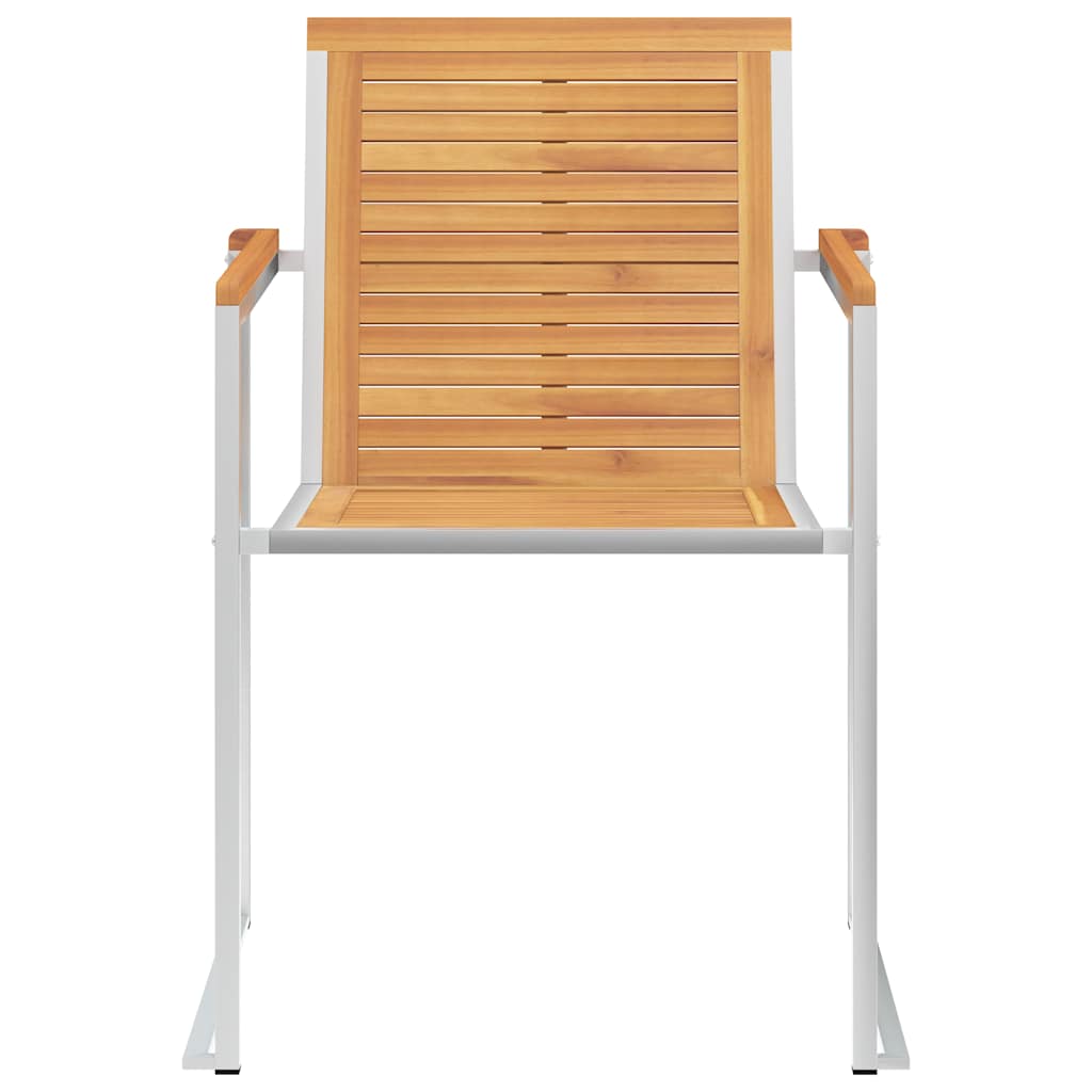 Tuinstoelen 2 st met kussens massief teakhout en staal is nu te koop bij PeponiXL, paradijselijk wonen!
