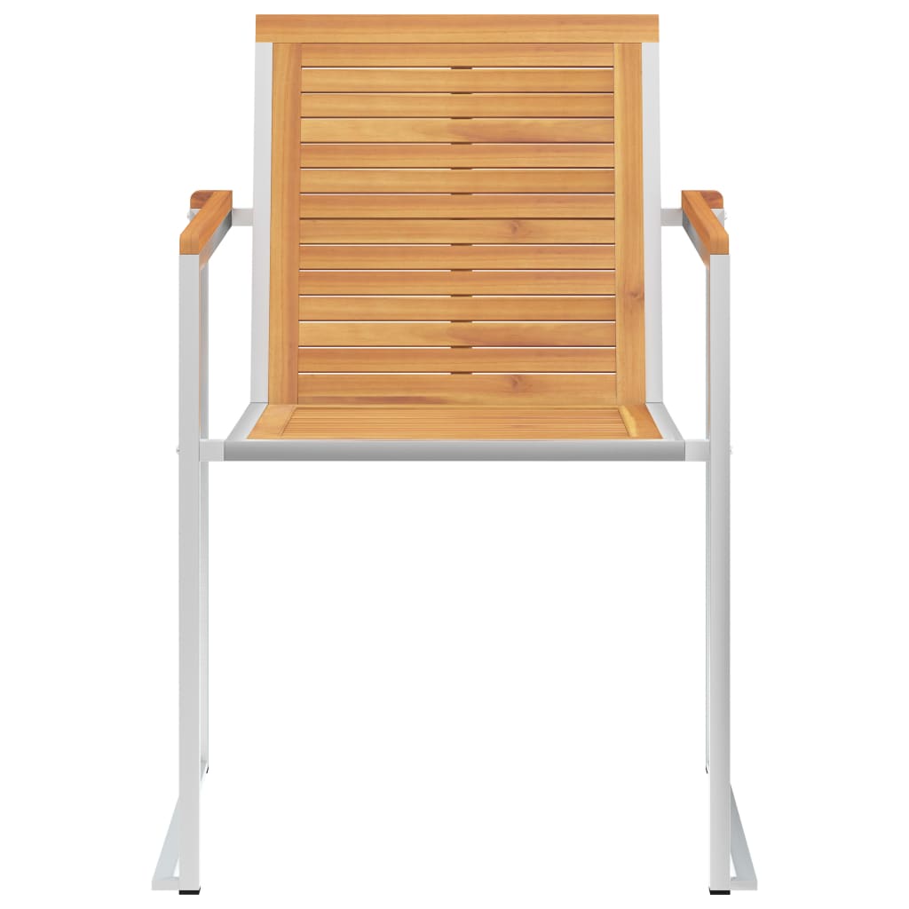 Tuinstoelen 2 st met kussens massief teakhout en staal is nu te koop bij PeponiXL, paradijselijk wonen!