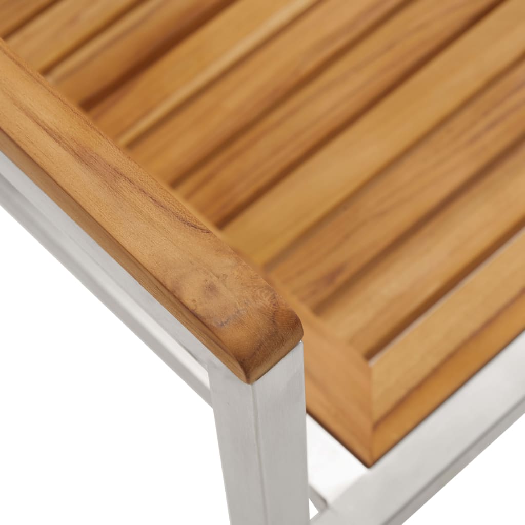 Tuinstoelen 2 st met kussens massief teakhout en staal is nu te koop bij PeponiXL, paradijselijk wonen!