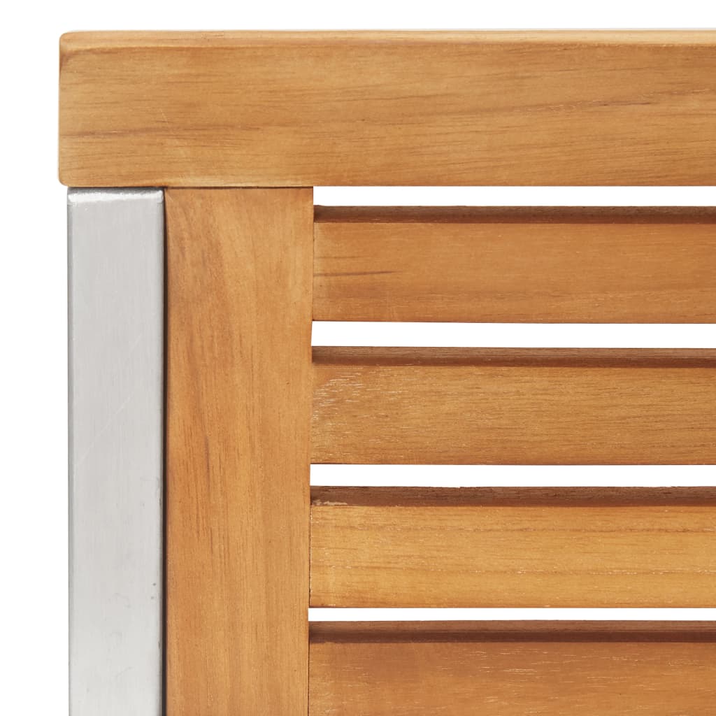 Tuinstoelen 2 st met kussens massief teakhout en staal is nu te koop bij PeponiXL, paradijselijk wonen!