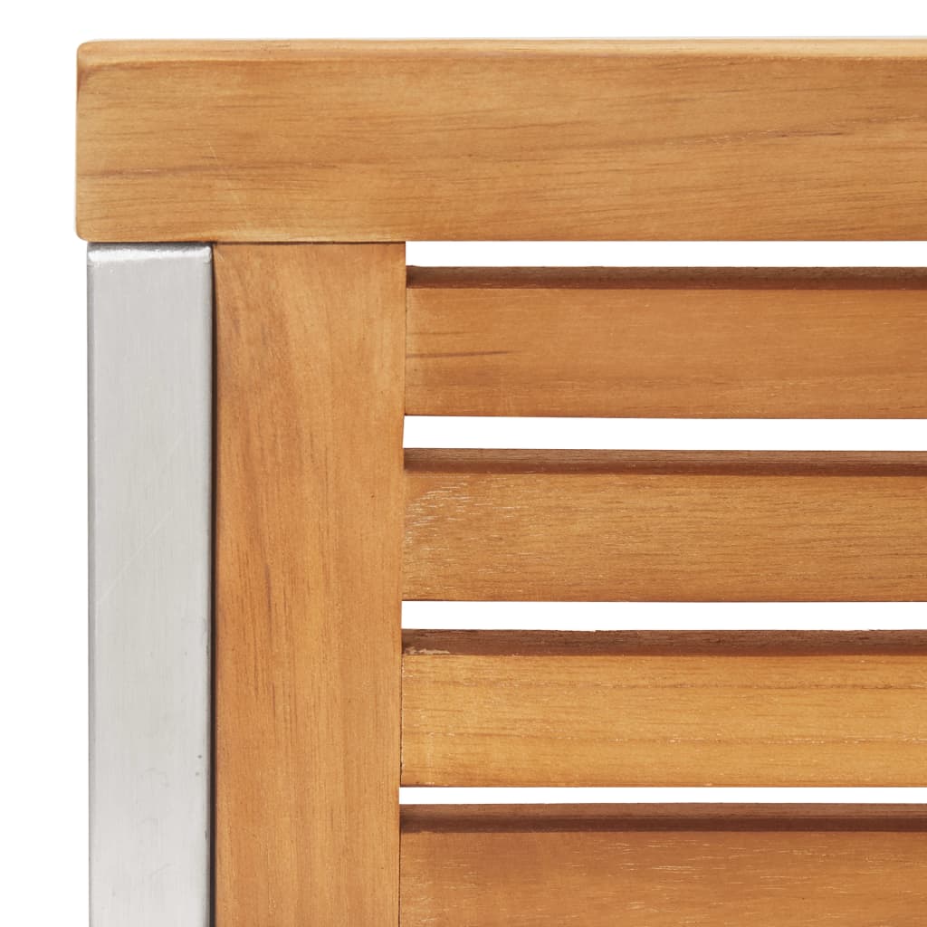 Tuinstoelen 2 st met kussens massief teakhout en staal is nu te koop bij PeponiXL, paradijselijk wonen!