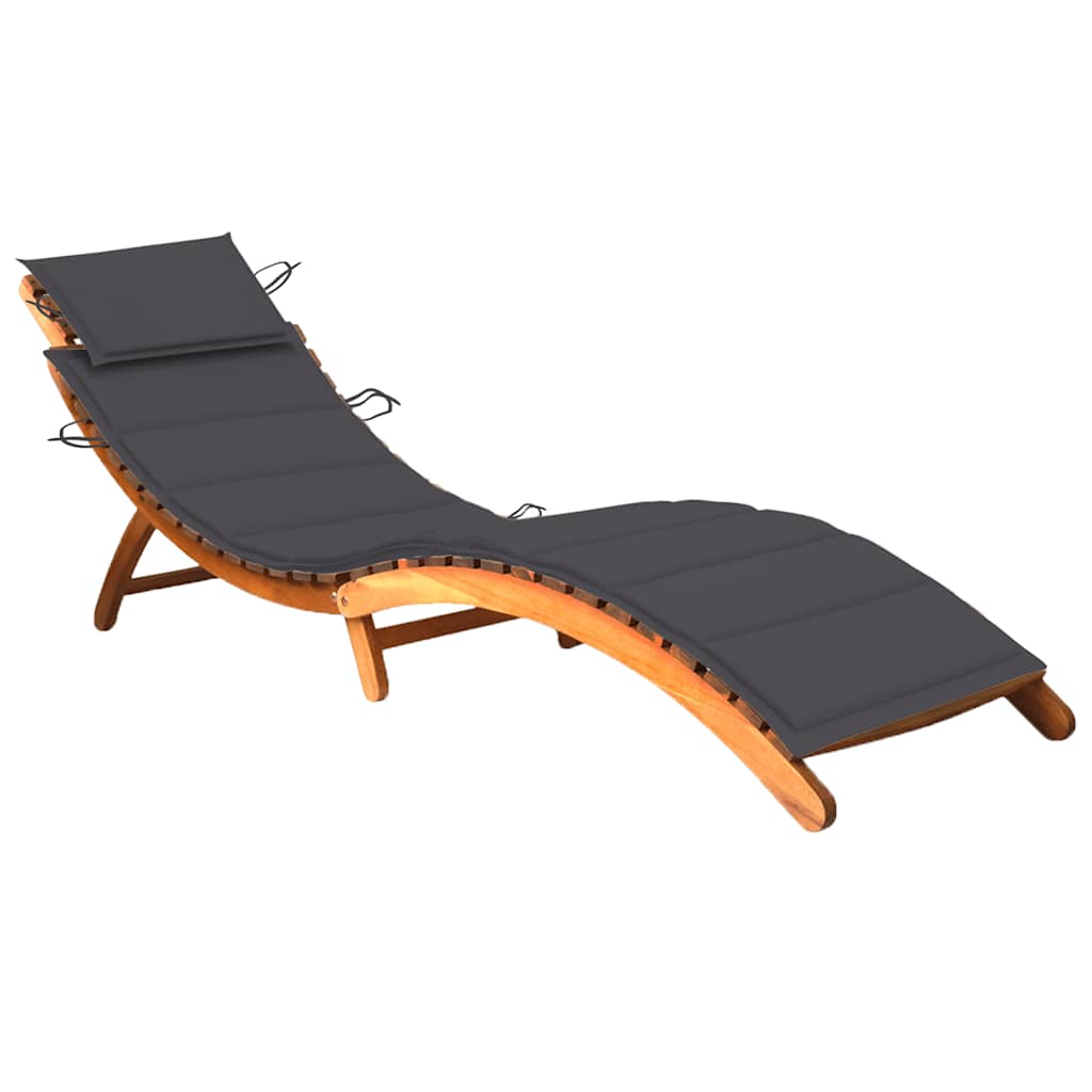 Ligbed met kussen massief acaciahout is nu te koop bij PeponiXL, paradijselijk wonen!