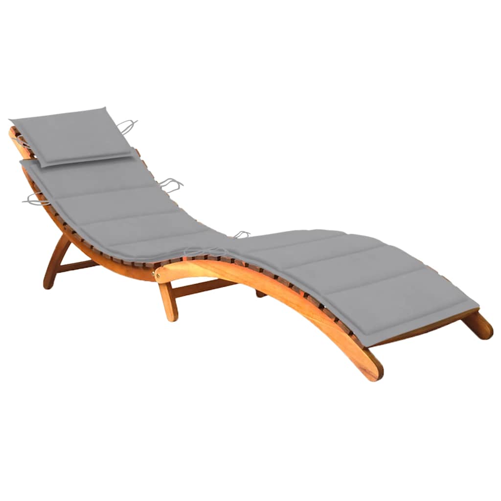 Ligbed met kussen massief acaciahout is nu te koop bij PeponiXL, paradijselijk wonen!