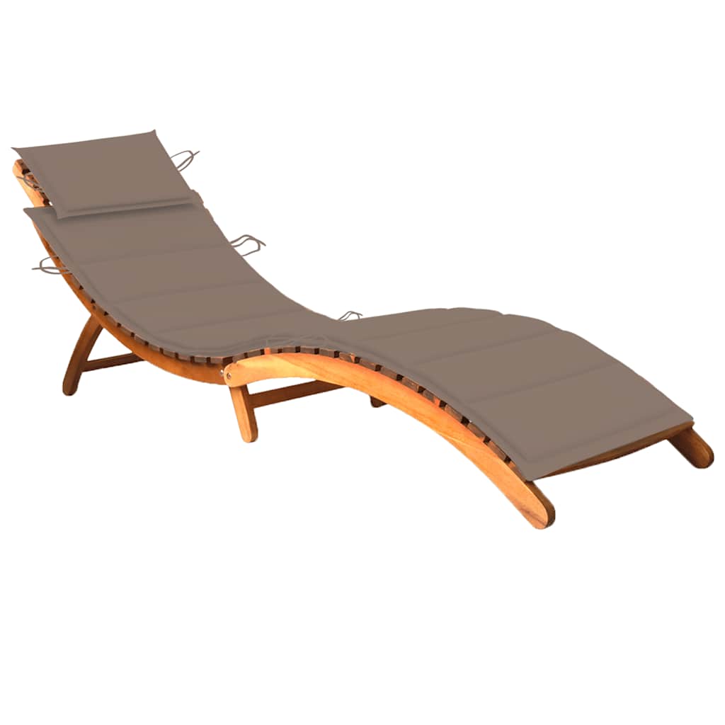 Ligbed met kussen massief acaciahout is nu te koop bij PeponiXL, paradijselijk wonen!