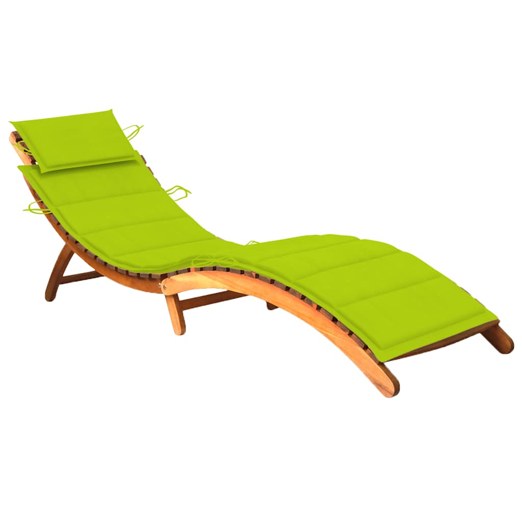 Ligbed met kussen massief acaciahout is nu te koop bij PeponiXL, paradijselijk wonen!