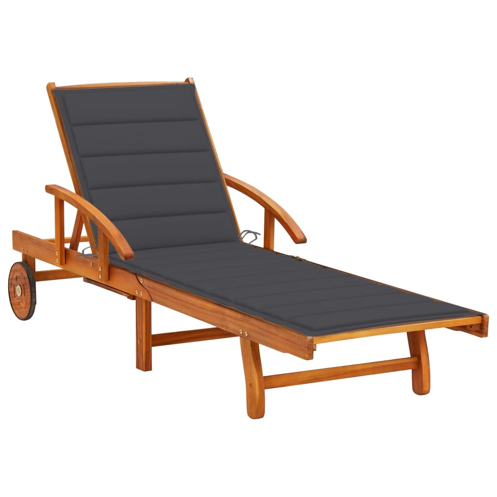 Ligbed met kussen massief acaciahout is nu te koop bij PeponiXL, paradijselijk wonen!