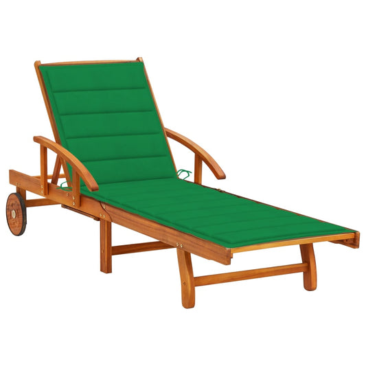 Ligbed met kussen massief acaciahout is nu te koop bij PeponiXL, paradijselijk wonen!