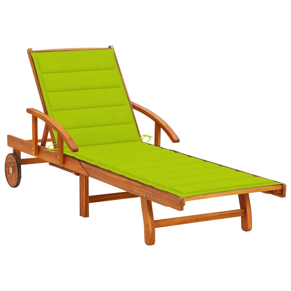 Ligbed met kussen massief acaciahout is nu te koop bij PeponiXL, paradijselijk wonen!