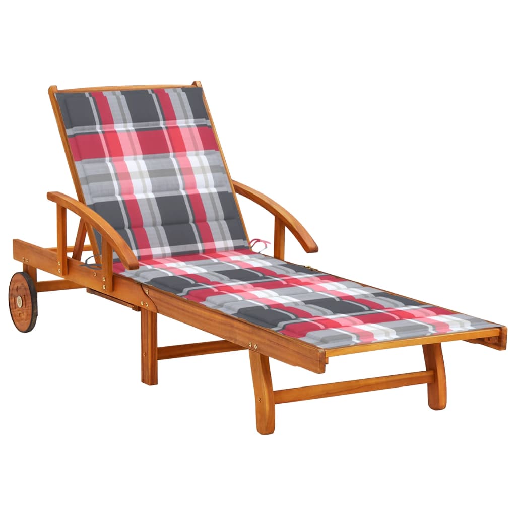 Ligbed met kussen massief acaciahout is nu te koop bij PeponiXL, paradijselijk wonen!