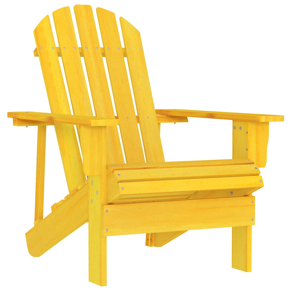 Tuinstoel Adirondack massief vurenhout geel is nu te koop bij PeponiXL, paradijselijk wonen!
