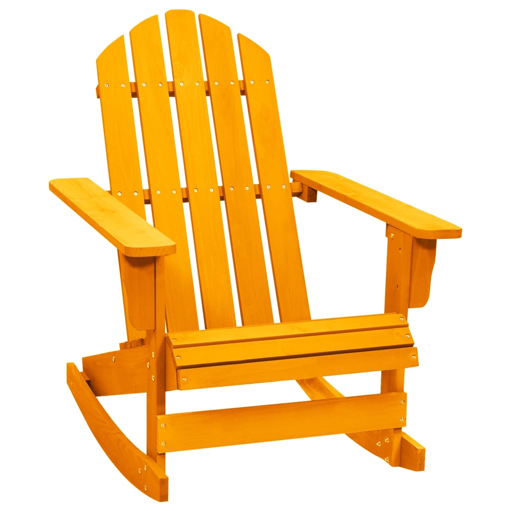 Schommelstoel Adirondack massief vurenhout oranje is nu te koop bij PeponiXL, paradijselijk wonen!