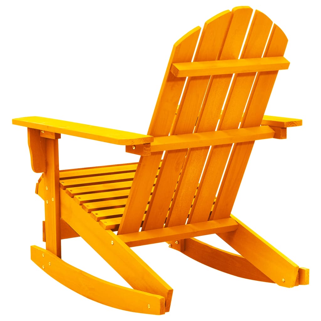 Schommelstoel Adirondack massief vurenhout oranje is nu te koop bij PeponiXL, paradijselijk wonen!