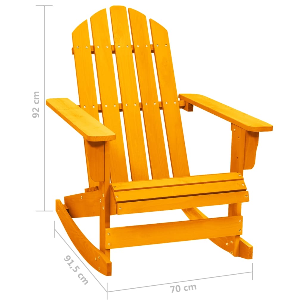 Schommelstoel Adirondack massief vurenhout oranje is nu te koop bij PeponiXL, paradijselijk wonen!