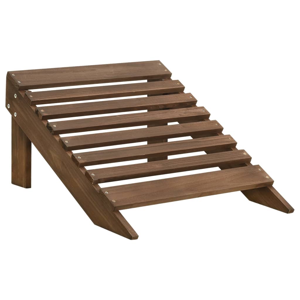 Tuinstoel 2-zits Adirondack met voetenbank vurenhout bruin is nu te koop bij PeponiXL, paradijselijk wonen!