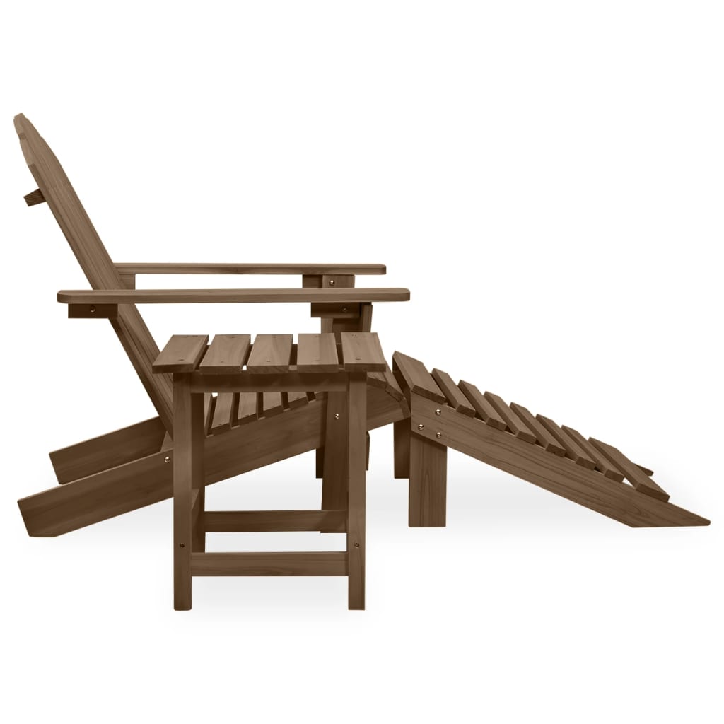 Tuinstoel Adirondack voetenbank tafel massief vurenhout bruin is nu te koop bij PeponiXL, paradijselijk wonen!