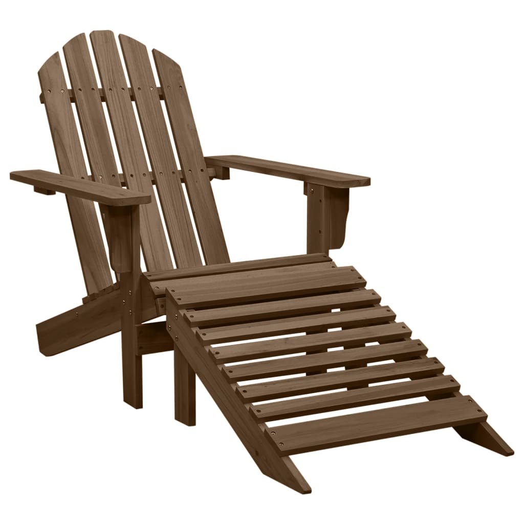 Tuinstoel Adirondack voetenbank tafel massief vurenhout bruin is nu te koop bij PeponiXL, paradijselijk wonen!
