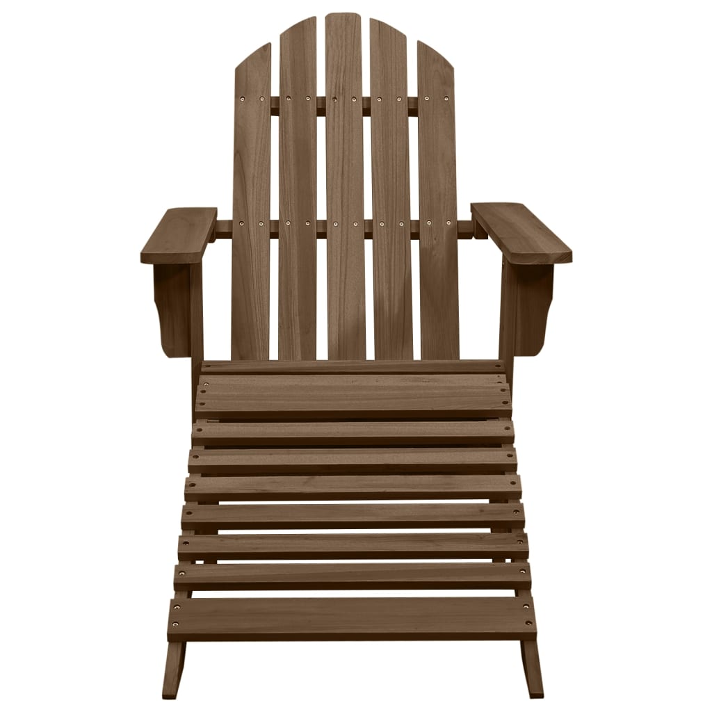 Tuinstoel Adirondack voetenbank tafel massief vurenhout bruin is nu te koop bij PeponiXL, paradijselijk wonen!