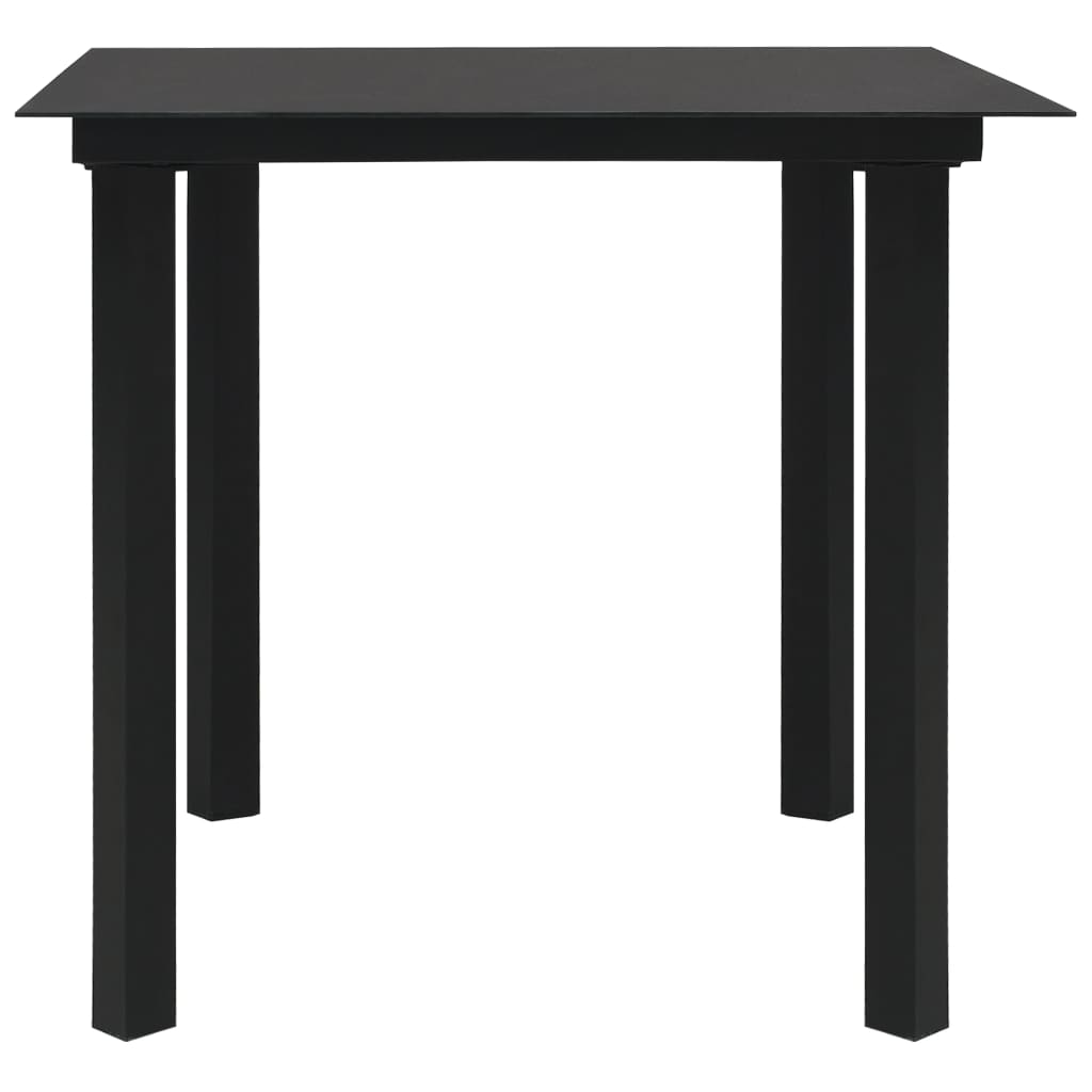 3-delige Tuinset glas en staal zwart is nu te koop bij PeponiXL, paradijselijk wonen!