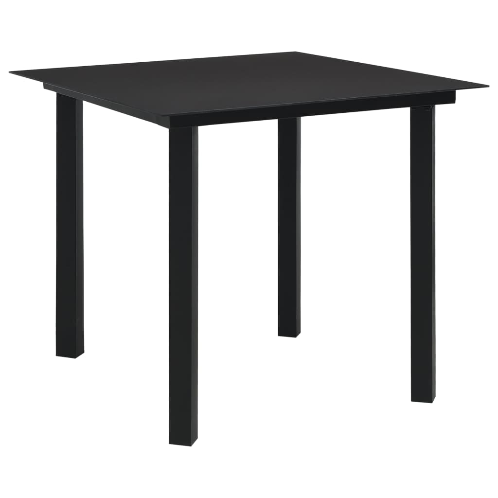 5-delige Tuinset glas en staal zwart is nu te koop bij PeponiXL, paradijselijk wonen!