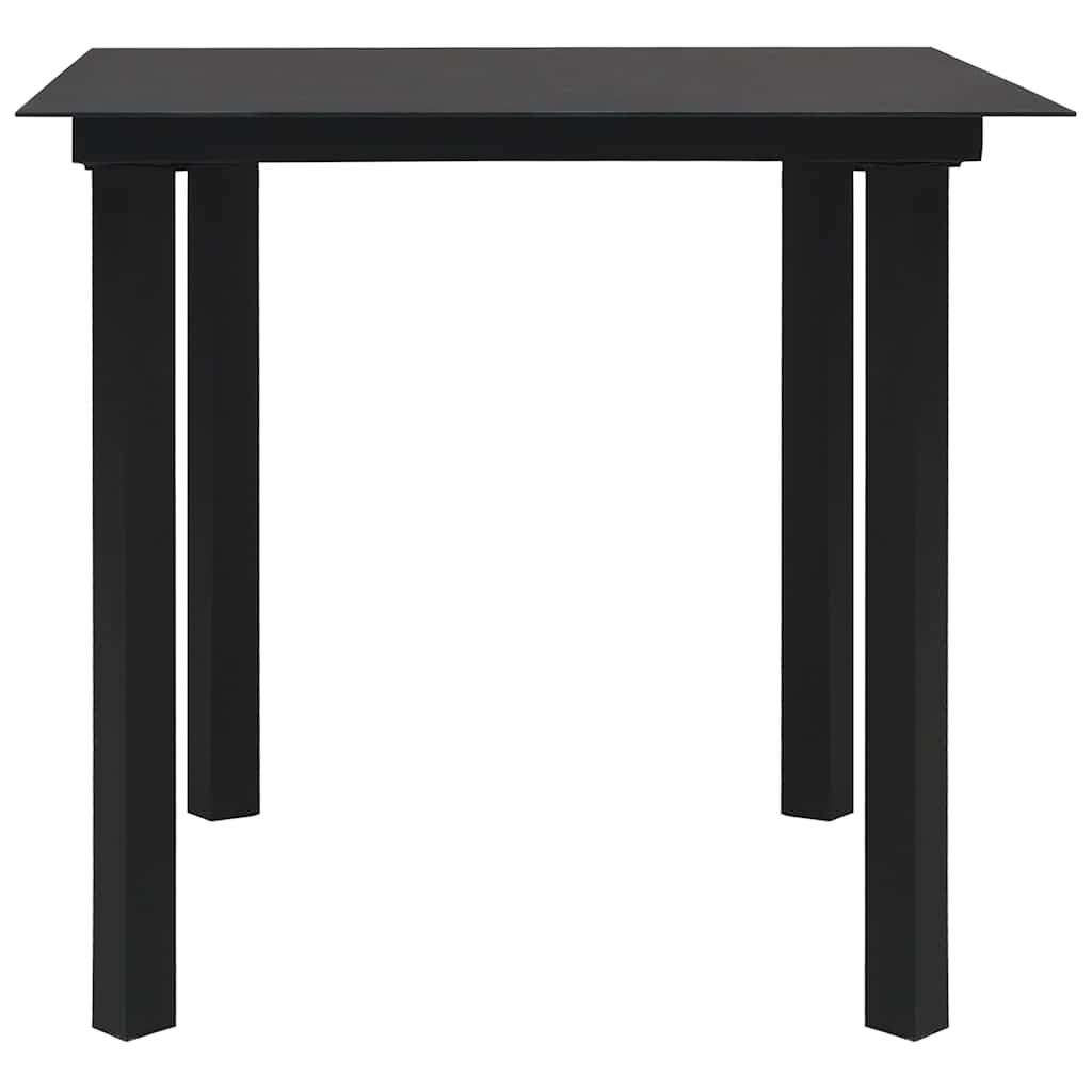 5-delige Tuinset glas en staal zwart is nu te koop bij PeponiXL, paradijselijk wonen!