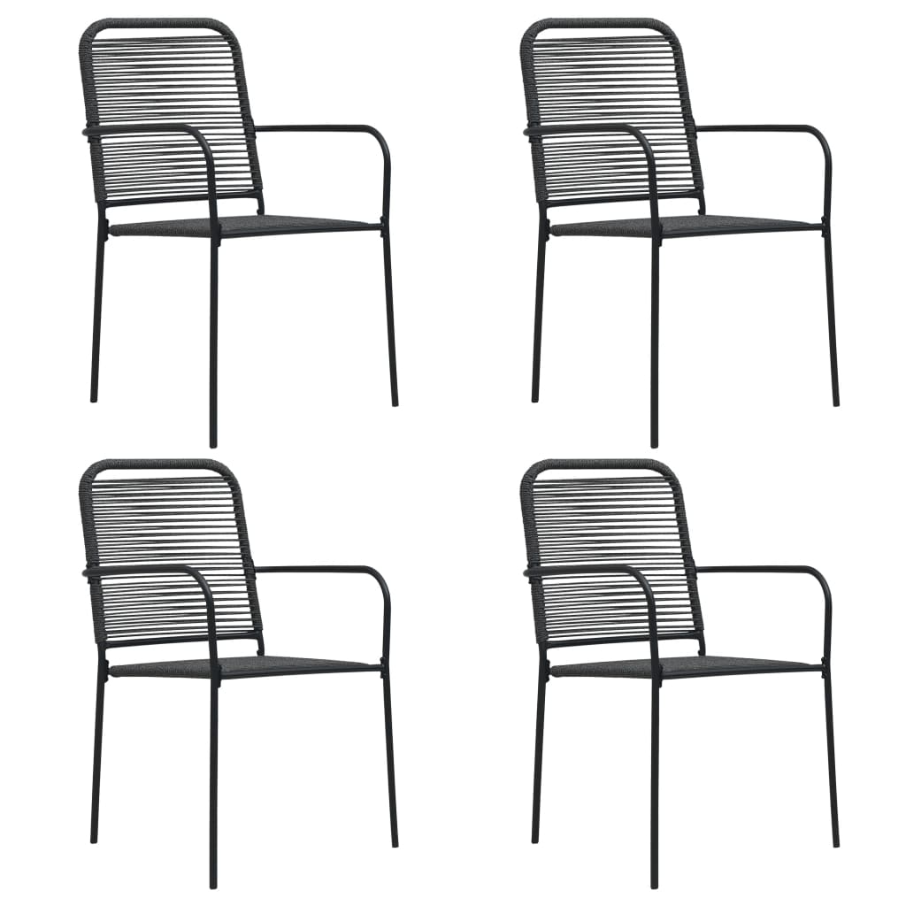 5-delige Tuinset glas en staal zwart is nu te koop bij PeponiXL, paradijselijk wonen!