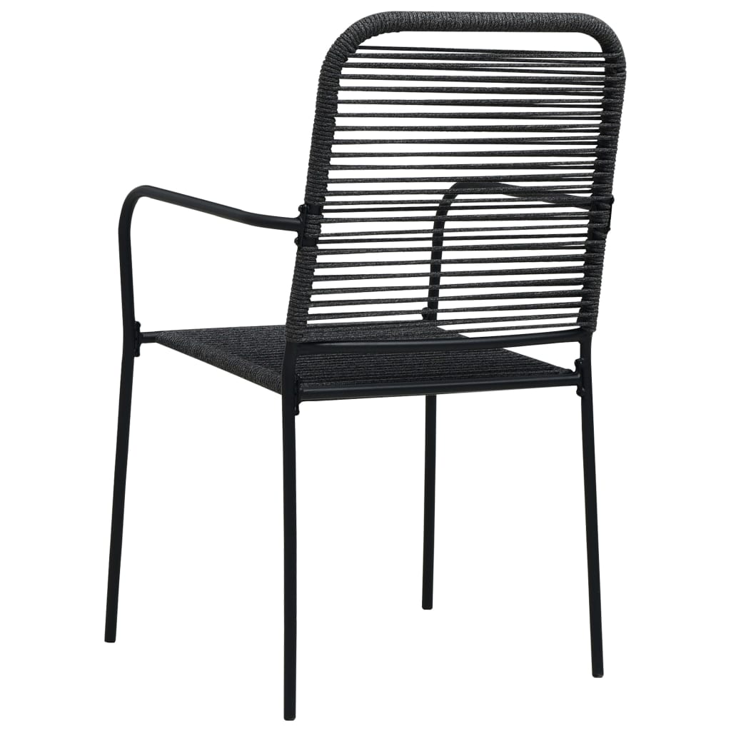 9-delige Tuinset glas en staal zwart