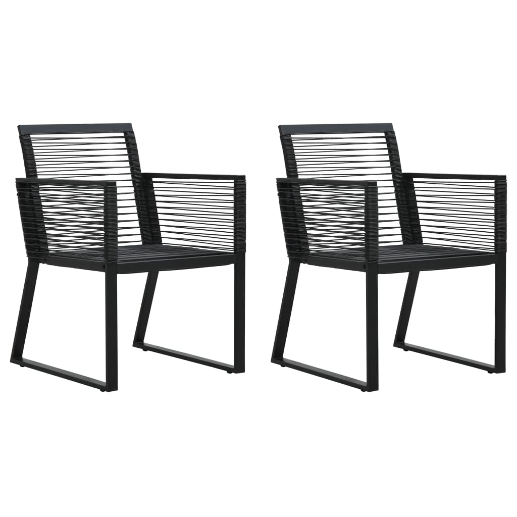3-delige Tuinset PVC-rattan zwart is nu te koop bij PeponiXL, paradijselijk wonen!