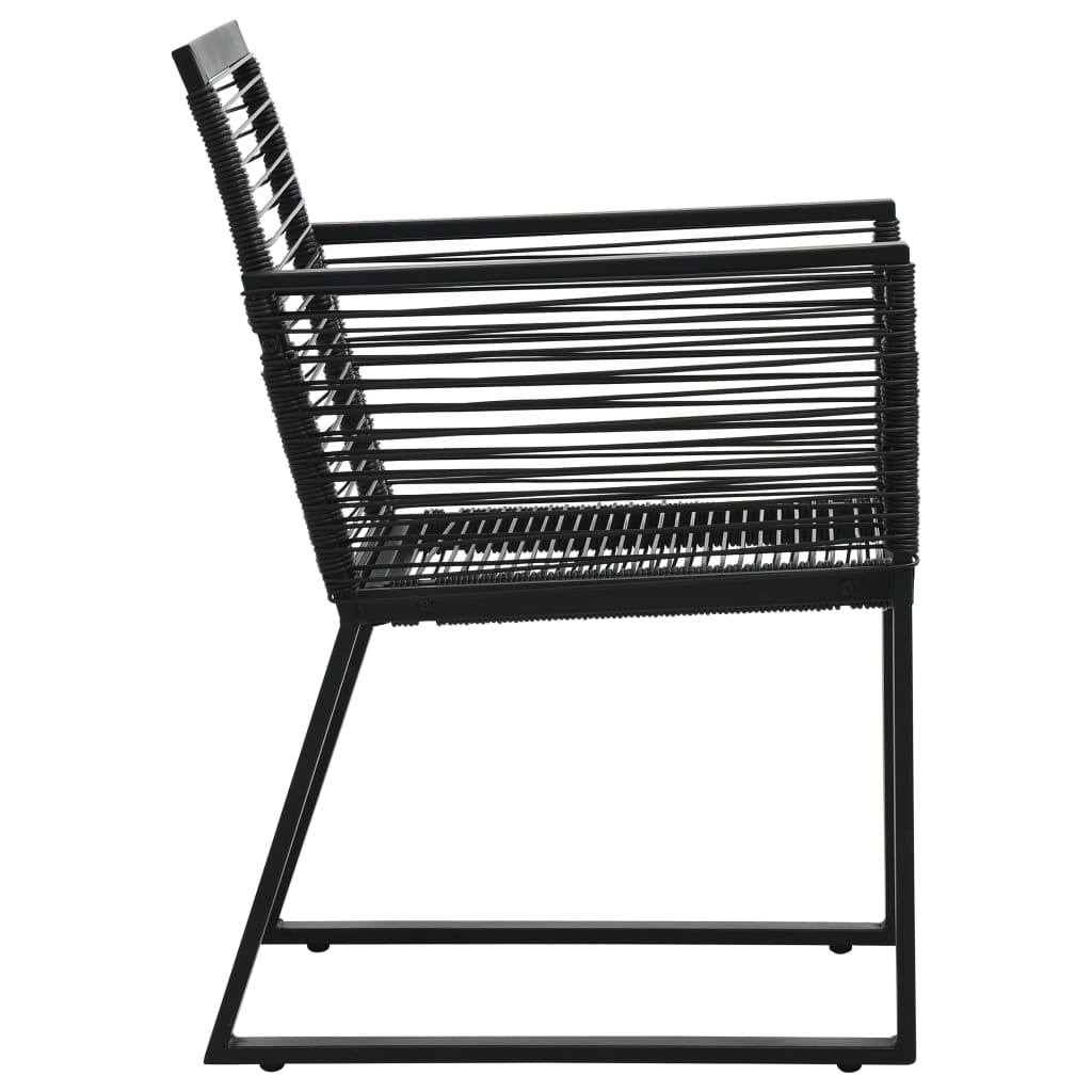 5-delige Tuinset PVC-rattan zwart is nu te koop bij PeponiXL, paradijselijk wonen!