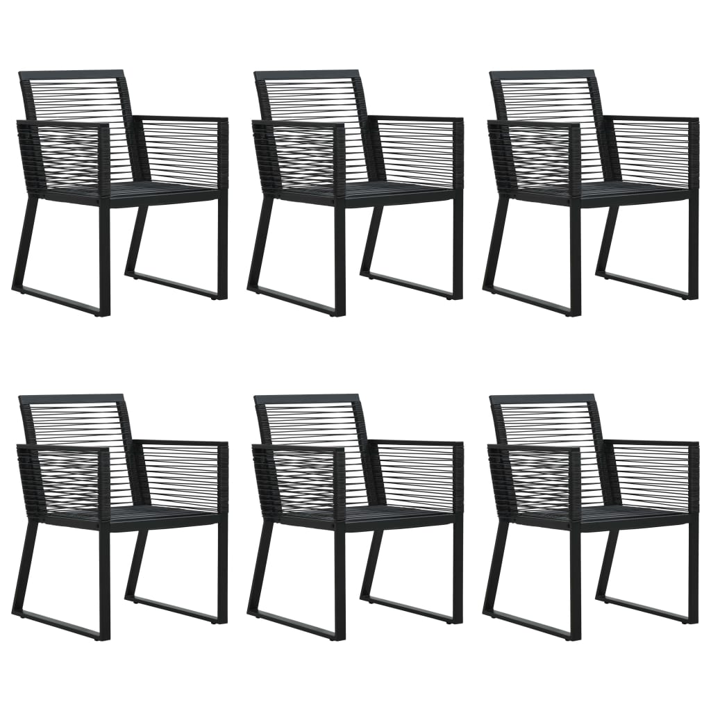 7-delige Tuinset PVC-rattan zwart is nu te koop bij PeponiXL, paradijselijk wonen!