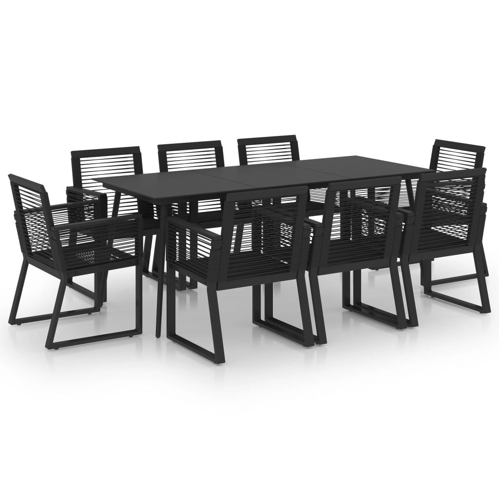 9-delige Tuinset PVC-rattan zwart is nu te koop bij PeponiXL, paradijselijk wonen!