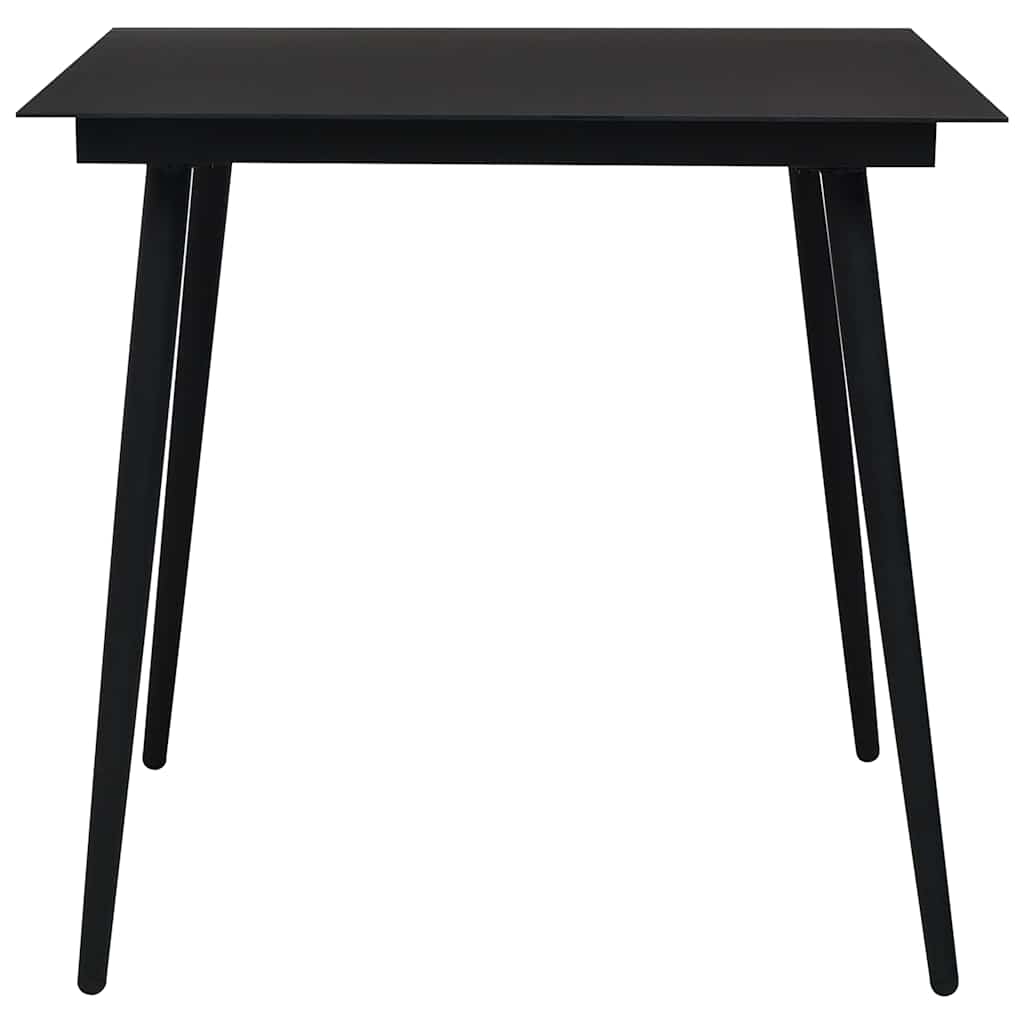3-delige Tuinset poly rattan en glas