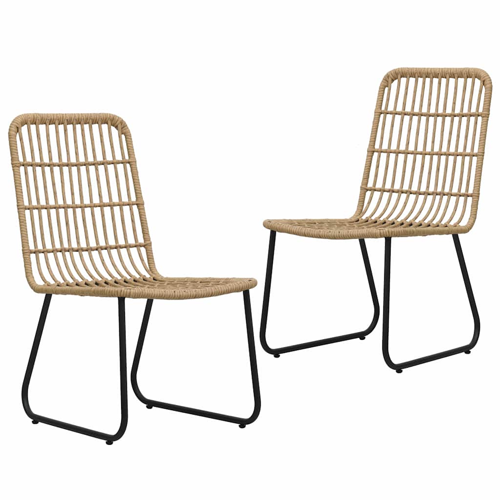 3-delige Tuinset poly rattan en glas