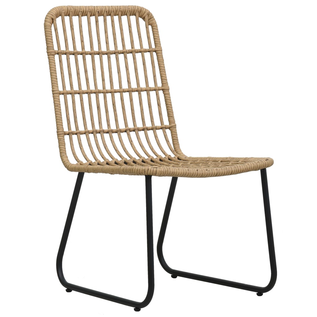 5-delige Tuinset poly rattan en glas