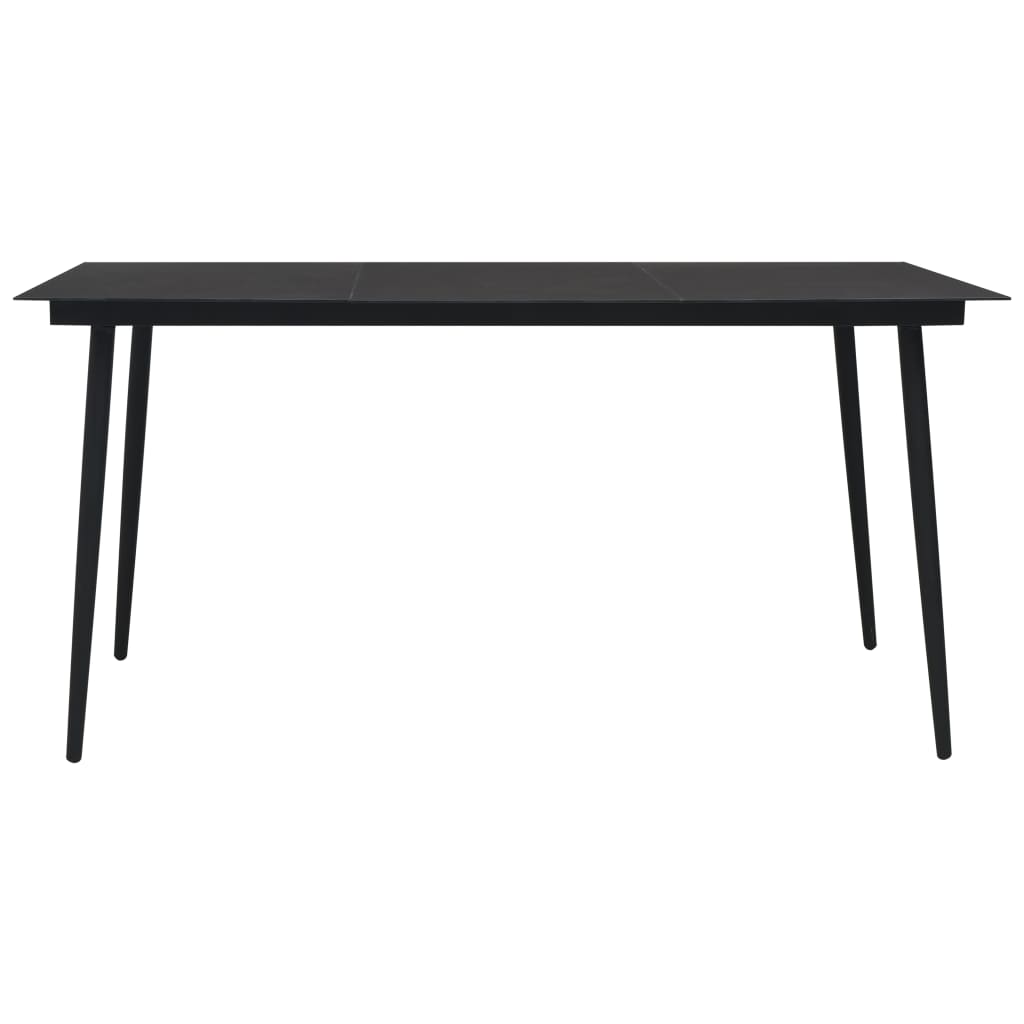 7-delige Tuinset poly rattan en glas