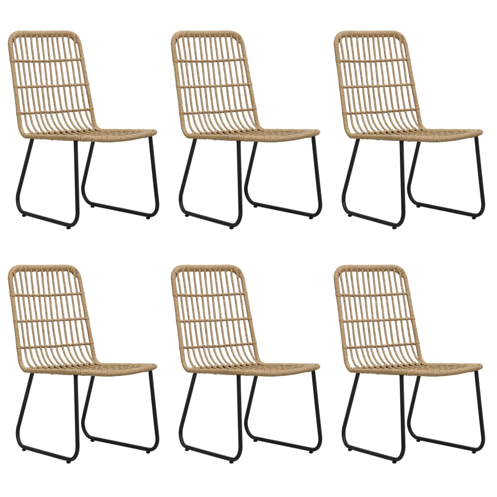 7-delige Tuinset poly rattan en glas