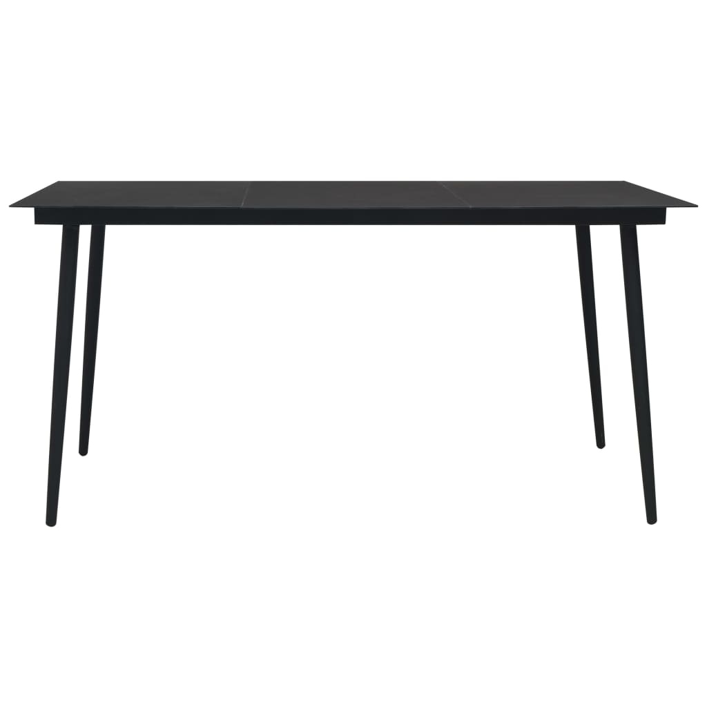 9-delige Tuinset poly rattan en glas