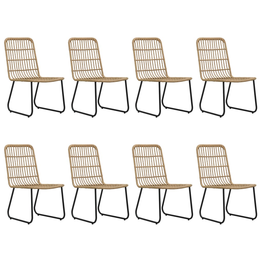 9-delige Tuinset poly rattan en glas