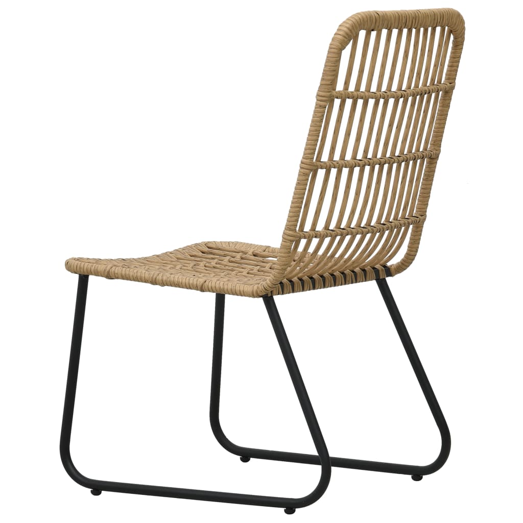 9-delige Tuinset poly rattan en glas