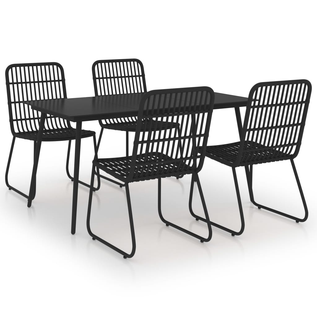 5-delige Tuinset poly rattan en glas is nu te koop bij PeponiXL, paradijselijk wonen!