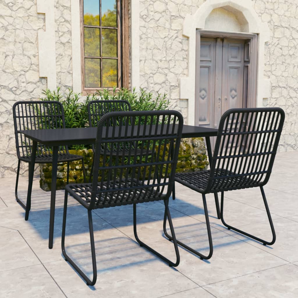5-delige Tuinset poly rattan en glas is nu te koop bij PeponiXL, paradijselijk wonen!