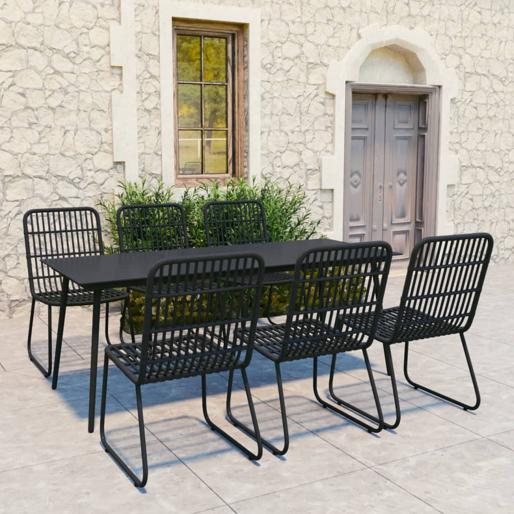 7-delige Tuinset poly rattan en glas is nu te koop bij PeponiXL, paradijselijk wonen!