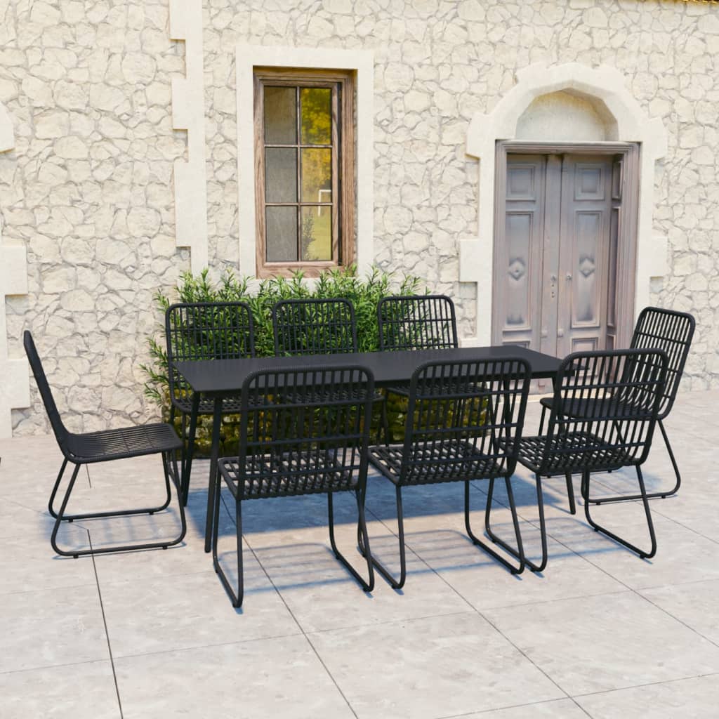 9-delige Tuinset poly rattan en glas is nu te koop bij PeponiXL, paradijselijk wonen!