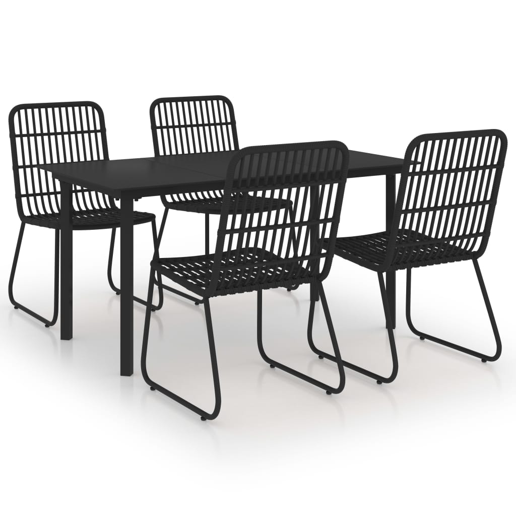 5-delige Tuinset poly rattan en glas is nu te koop bij PeponiXL, paradijselijk wonen!