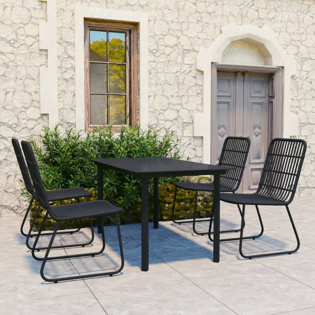 5-delige Tuinset poly rattan en glas is nu te koop bij PeponiXL, paradijselijk wonen!