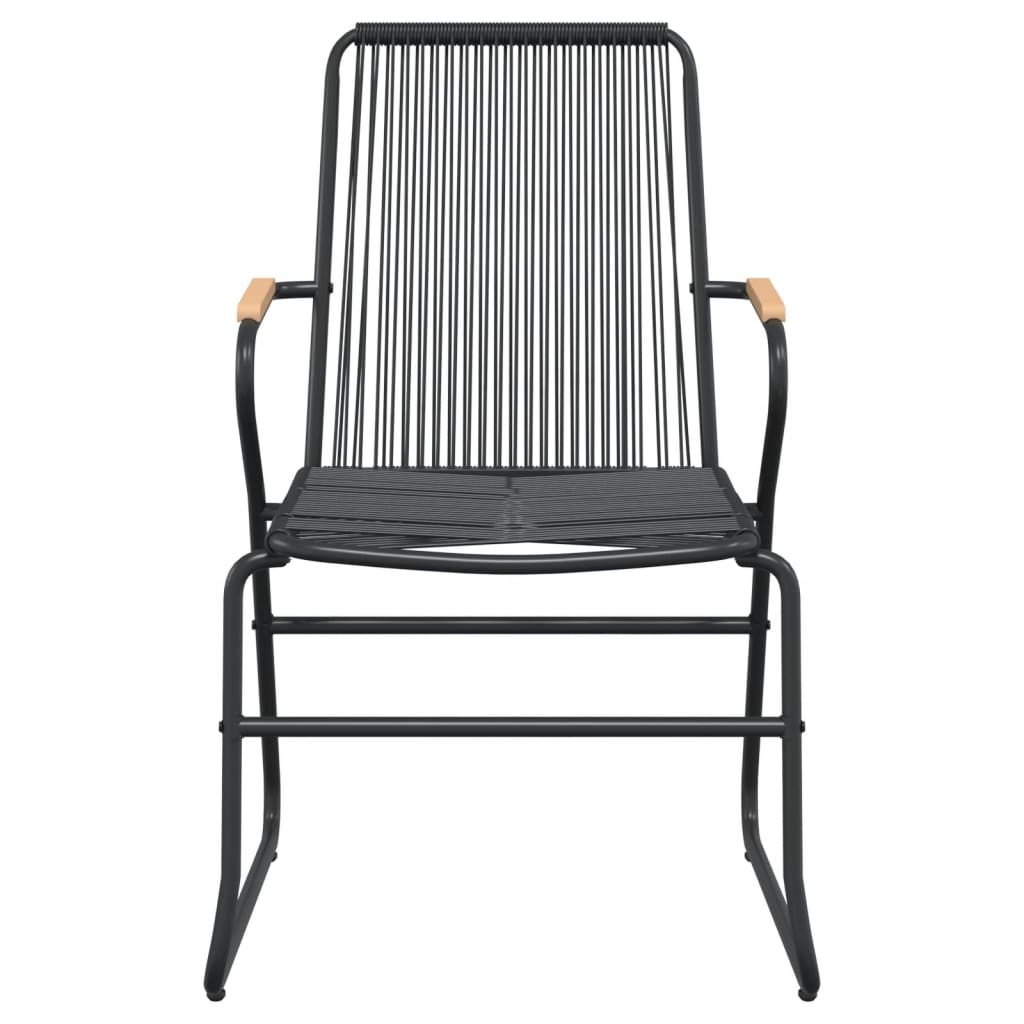 3-delige Tuinset PVC-rattan zwart is nu te koop bij PeponiXL, paradijselijk wonen!
