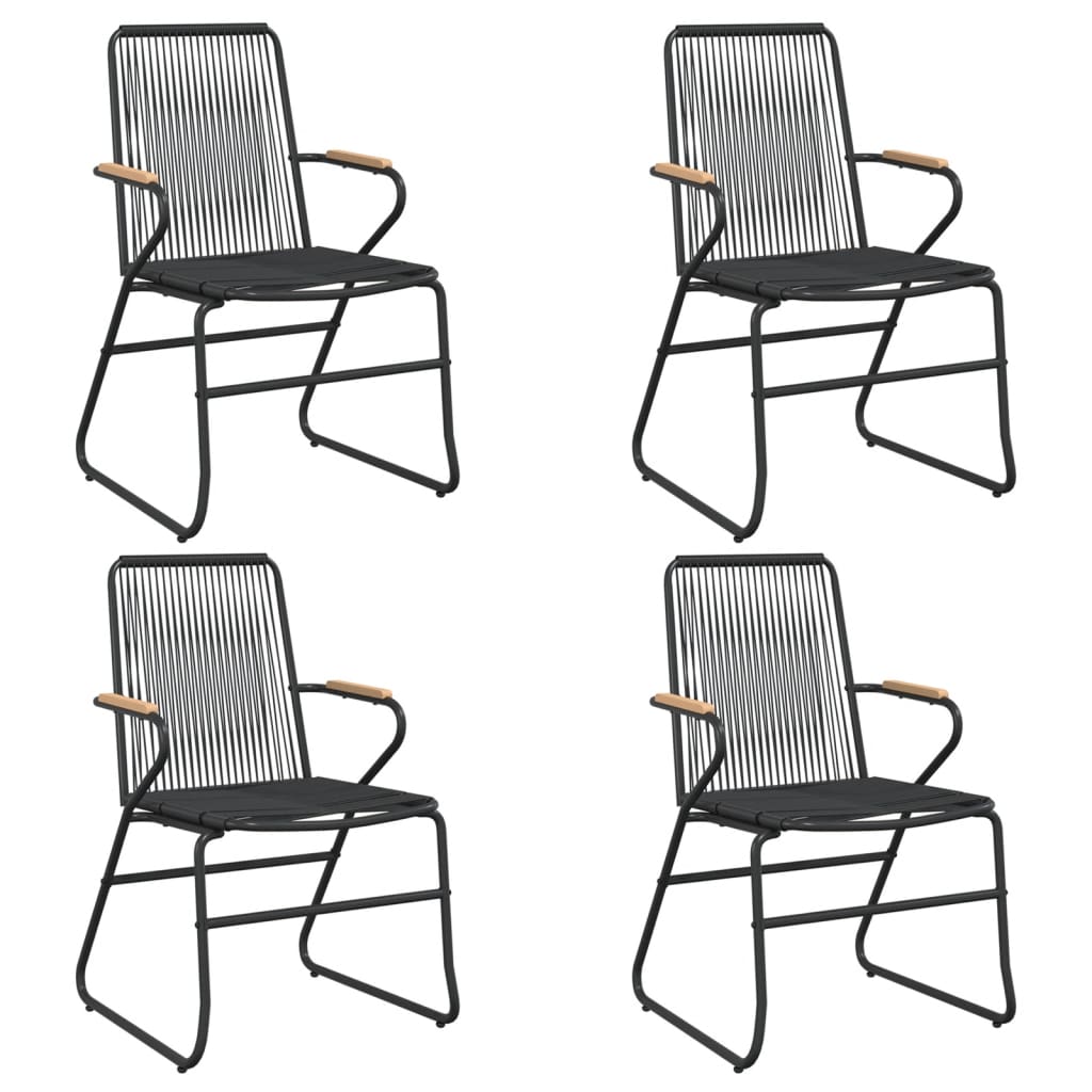 5-delige Tuinset PVC-rattan zwart is nu te koop bij PeponiXL, paradijselijk wonen!