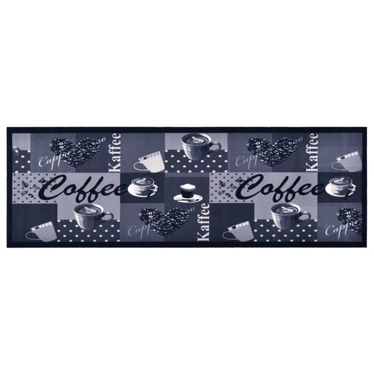 Keukenmat wasbaar Coffee 60x180 cm blauw is nu te koop bij PeponiXL, paradijselijk wonen!